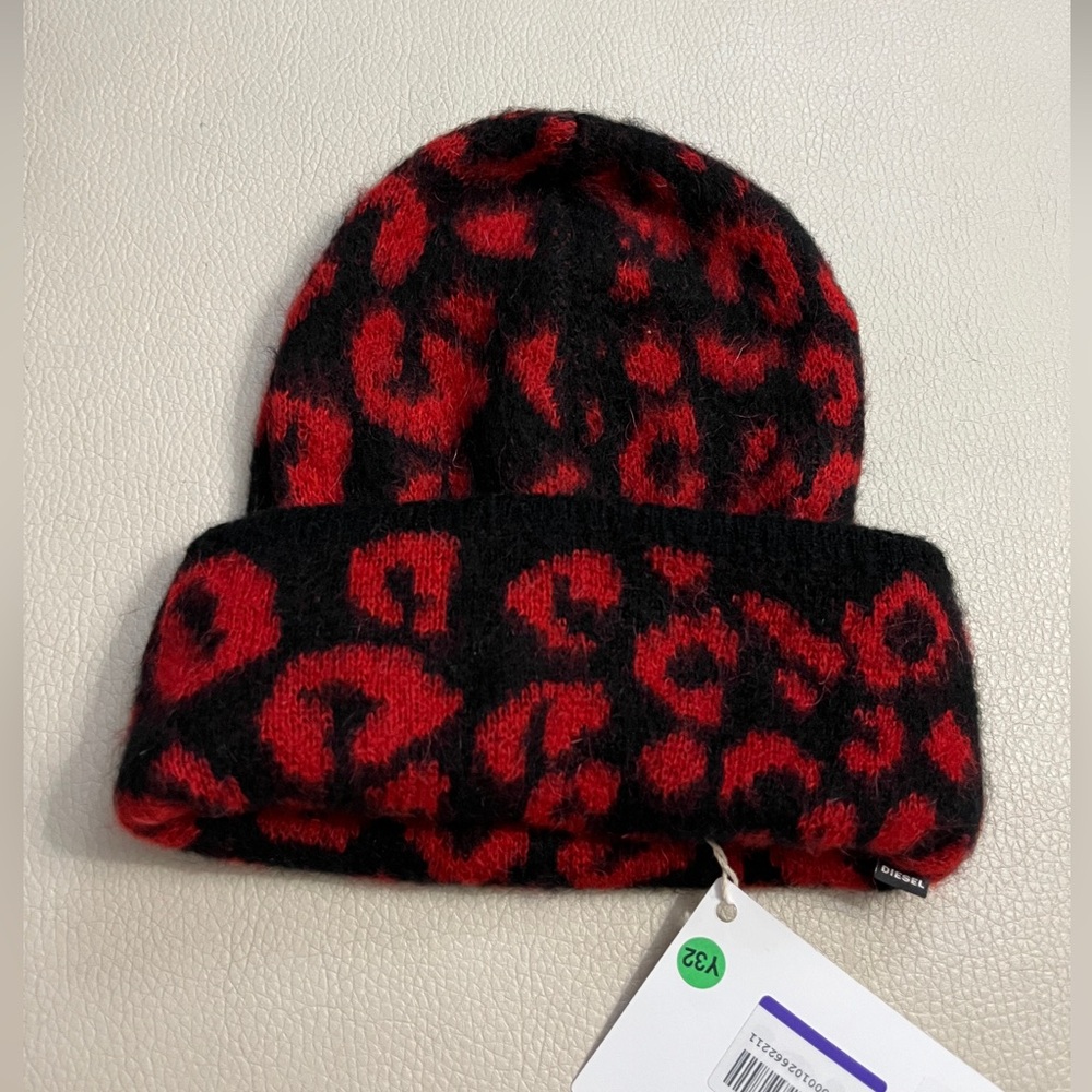 NWT - Diesel Adult Mohair Wool Alpaca Blended Beanie - Made in Italy